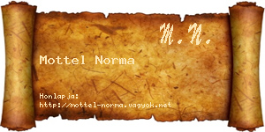 Mottel Norma névjegykártya